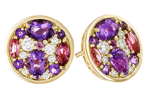 H329-81267: EARR .82 TW SEMI-PRECIOUS (P.TOUR, AMY) .98 TGW