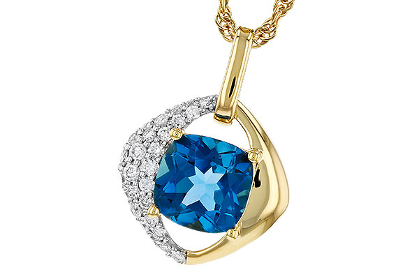 H330-63931: NECK 1.43 LONDON BLUE TOPAZ 1.62 TGW (7MM LBT)
