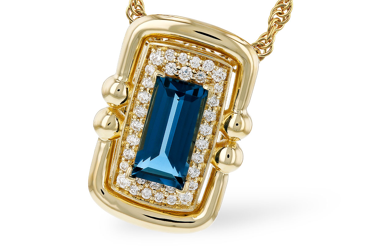 H330-63949: NECK .84 LONDON BLUE TOPAZ .96 TGW (8x4MM LBT)