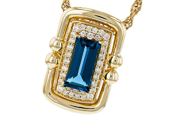 H330-63949: NECK .84 LONDON BLUE TOPAZ .96 TGW (8x4MM LBT)