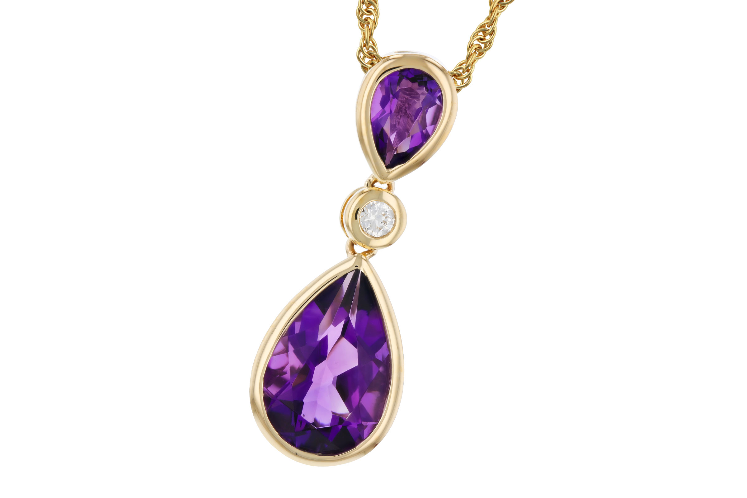 H330-66640: NECKLACE 1.92 TW AMETHYST 1.96 TGW