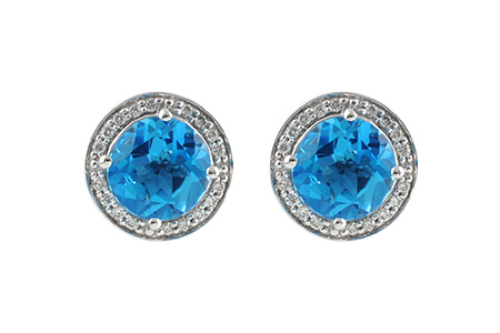 K242-48540: EARR 4.22 BLUE TOPAZ 4.41 TGW