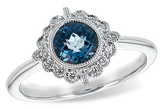 K244-28485: LDS RG .93 BLUE TOPAZ 1.05 TGW