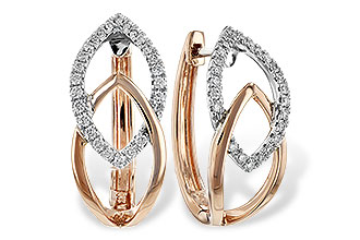 K244-34894: EARRING .25 TW (ROSE & WG)