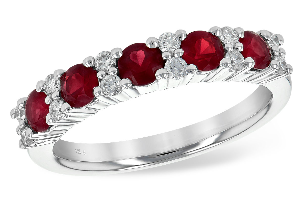 K245-19449: LDS WED RG .88 RUBY 1.12 TGW