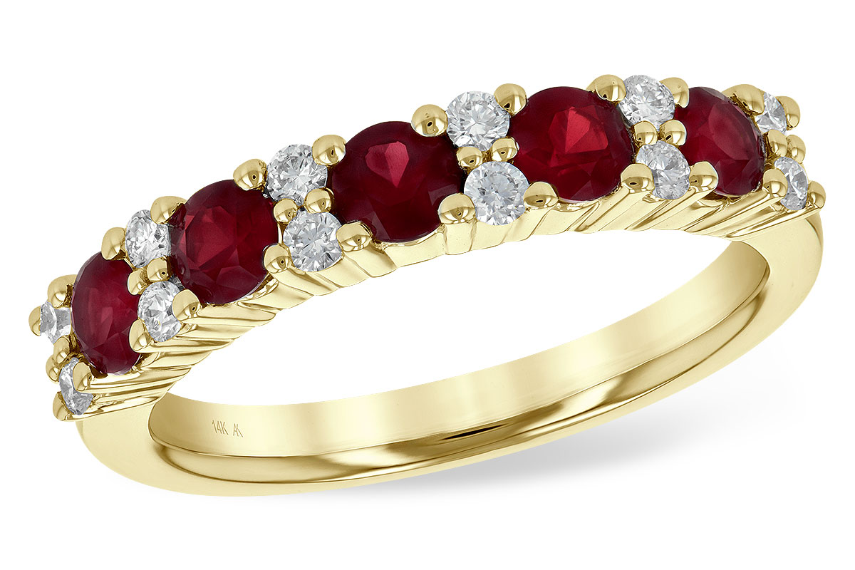K245-19449: LDS WED RG .88 RUBY 1.12 TGW