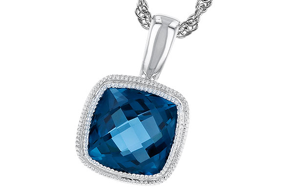 K328-86640: NECKLACE 1.10 CT LONDON BLUE TOPAZ