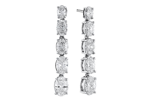 K328-88476: EARRINGS 1.90 TW OVAL DIAMONDS