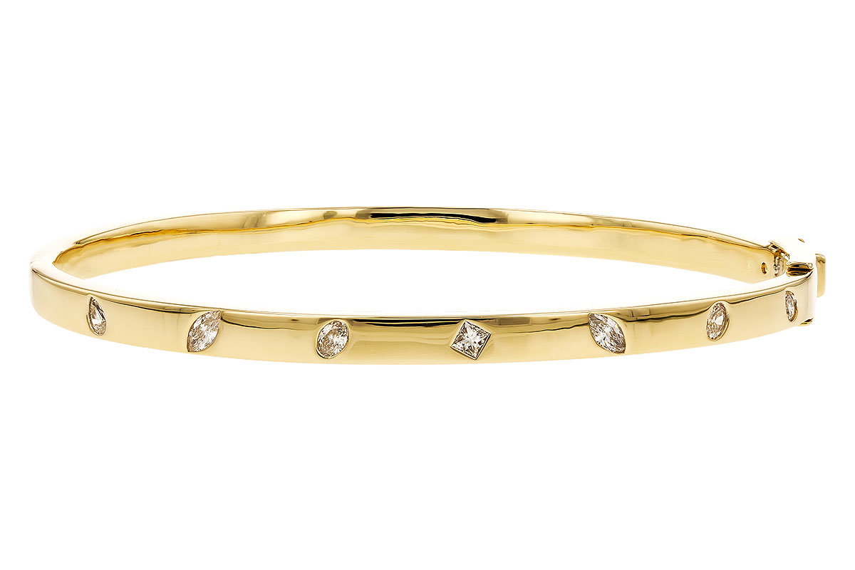 K328-88494: BANGLE .35 TW FANCY CUT DIAMONDS