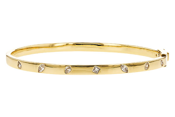 K328-88494: BANGLE .35 TW FANCY CUT DIAMONDS