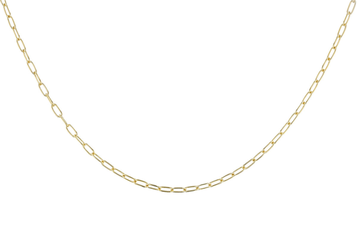 K329-73003: PAPERCLIP SM (7", 2.40MM, 14KT, LOBSTER CLASP)