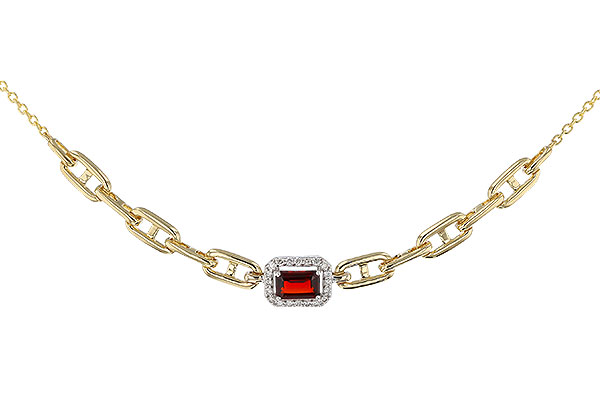 K329-74849: NECK .63 GARNET .75 TGW (6x4MM E.C. GAR / 18")