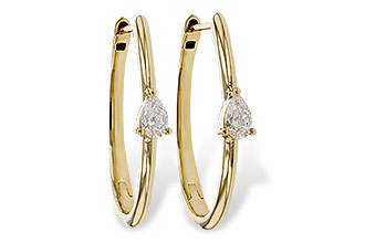 K329-74858: EARRINGS .45 TW PEAR DIAMONDS