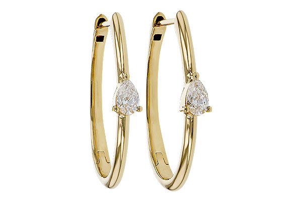 K329-74858: EARRINGS .45 TW PEAR DIAMONDS