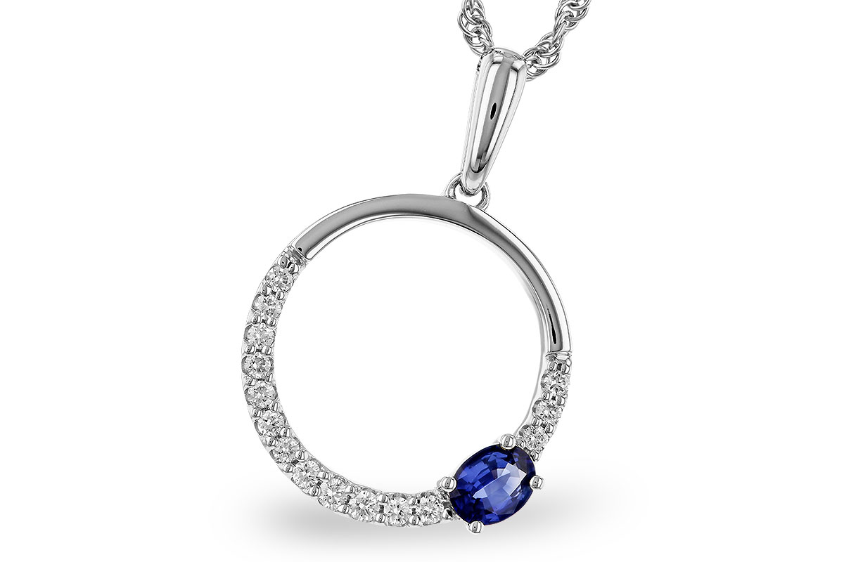 K329-75740: NECKLACE .28 SAPPHIRE .43 TGW