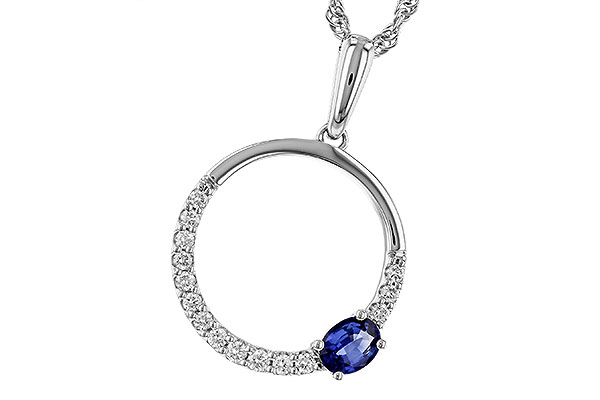 K329-75740: NECKLACE .28 SAPPHIRE .43 TGW