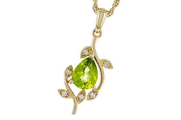 K329-75767: NECKLACE 1.16 PERIDOT 1.21 TGW (8x6MM PER)