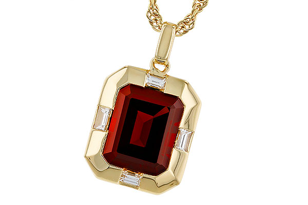 K329-76694: NECKLACE 3.65 GARNET 3.82 TGW (10x8MM GAR)