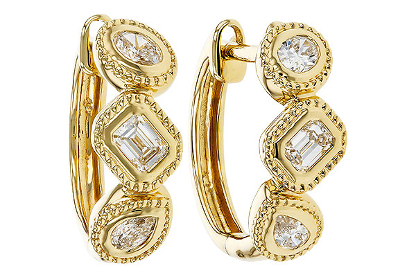 K329-80349: EARRINGS .42 TW FANCY CUT DIAS