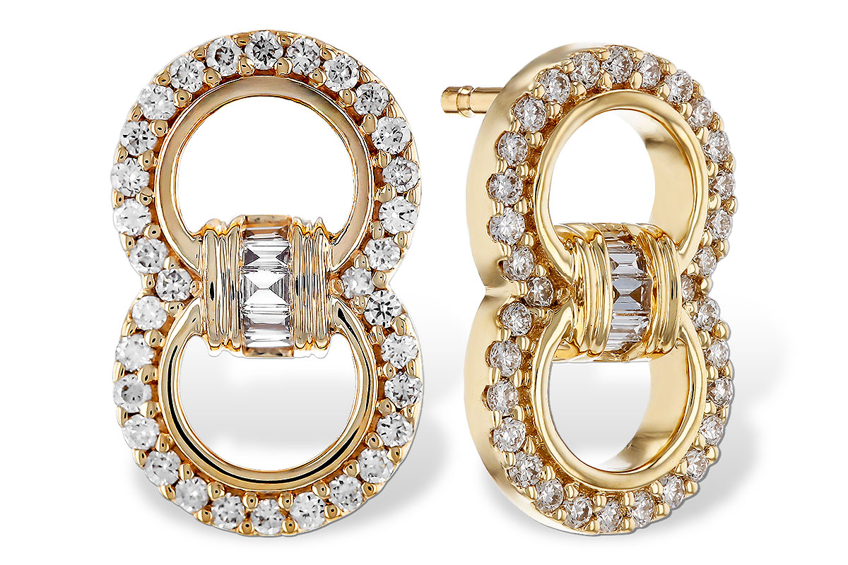 K330-63912: EARRINGS .05 TW BAGS .28 TW