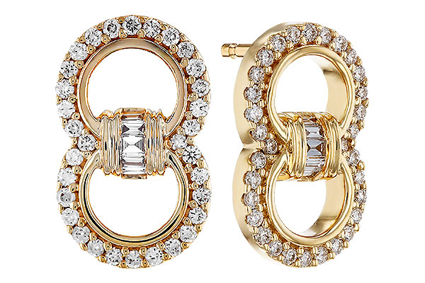K330-63912: EARRINGS .05 TW BAGS .28 TW