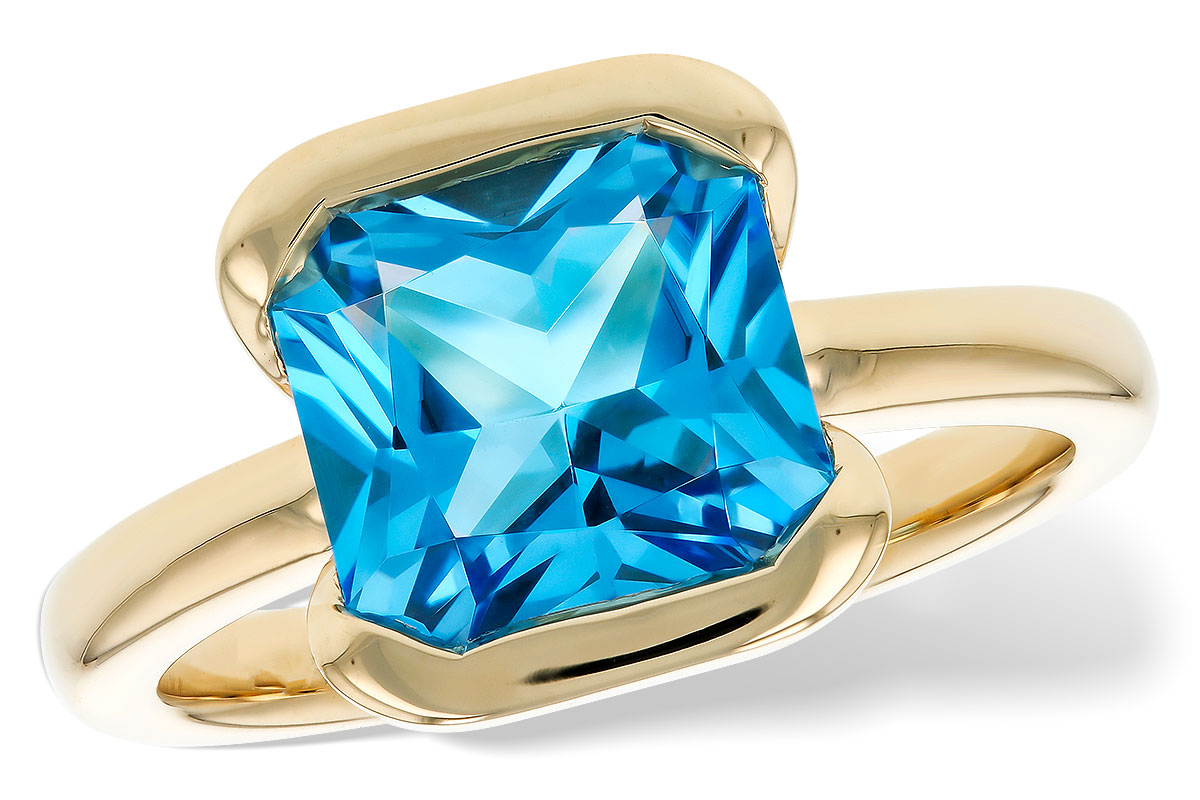 K330-63940: LDS RG 3.50 CT BLUE TOPAZ (9MM BT)