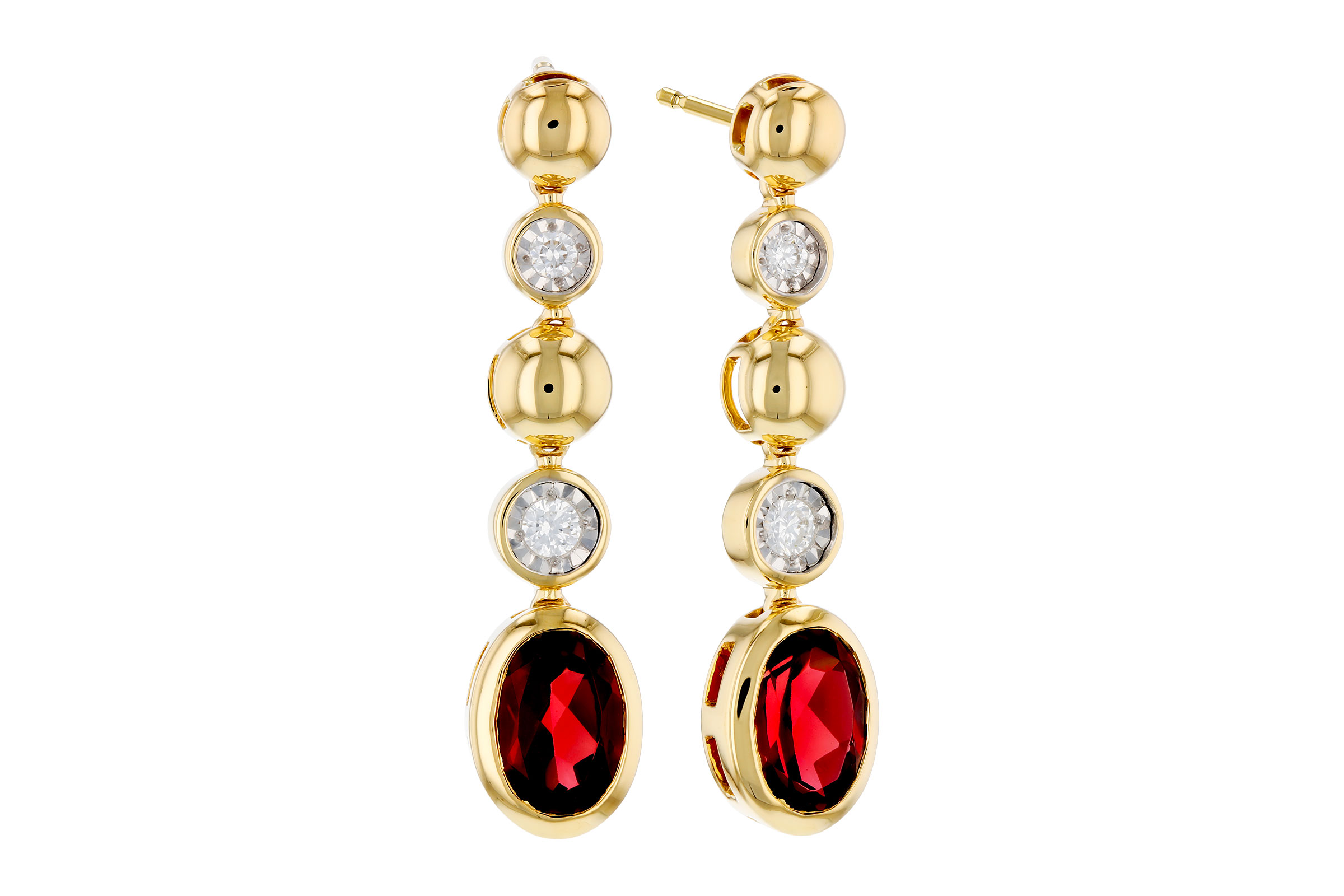 K330-64885: EARRINGS 1.76 TW GARNET 1.86 TGW