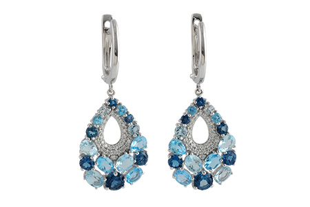 L242-53067: EARR 4.01 BLUE TOPAZ 4.24 TGW