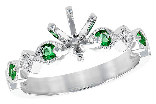 L245-20321: LDS SEMI DIA RG .12 EMERALD .16 TGW