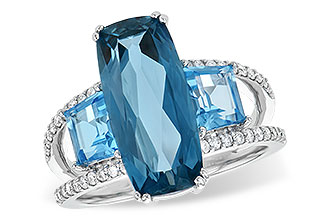 L245-23949: LDS RG 6.40 TW BLUE TOPAZ 6.67 TGW
