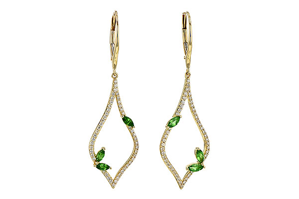 L245-23985: EARR .42 GREEN GARNET .77 TGW