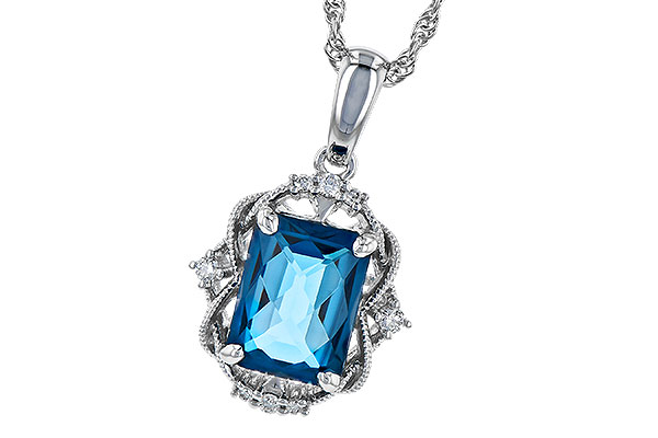 L327-93940: NECK 1.68 LONDON BLUE TOPAZ 1.73 TGW (8x6MM LBT)