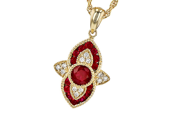 L327-93985: NECK .63 TW RUBY .70 TGW