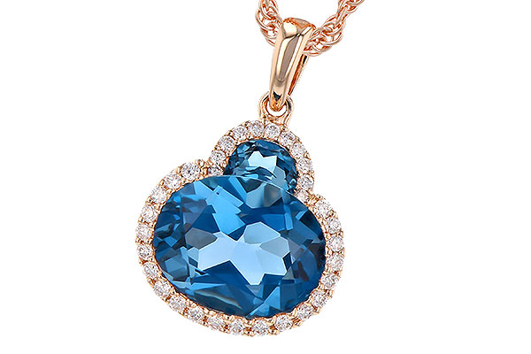 L327-97621: NECK 2.86 LONDON BLUE TOPAZ 3.00 TGW (10X8 OVAL)