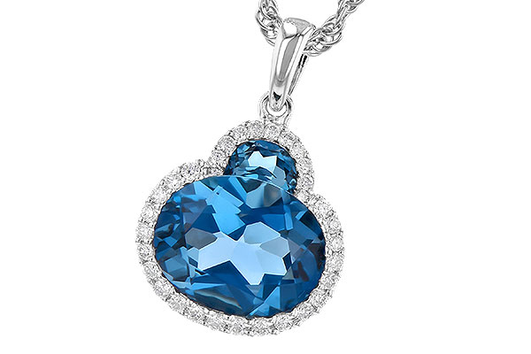 L327-97621: NECK 2.86 LONDON BLUE TOPAZ 3.00 TGW (10X8 OVAL)