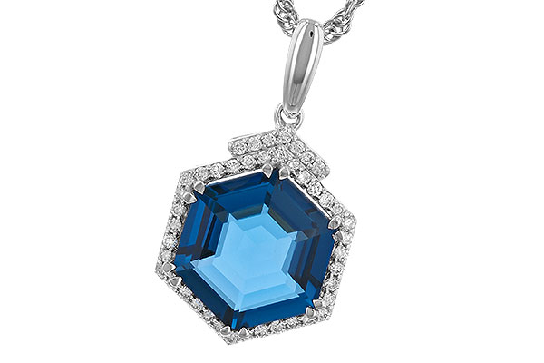 L328-85785: NECK 3.94 TW LONDON BLUE TOPAZ 4.12 TGW