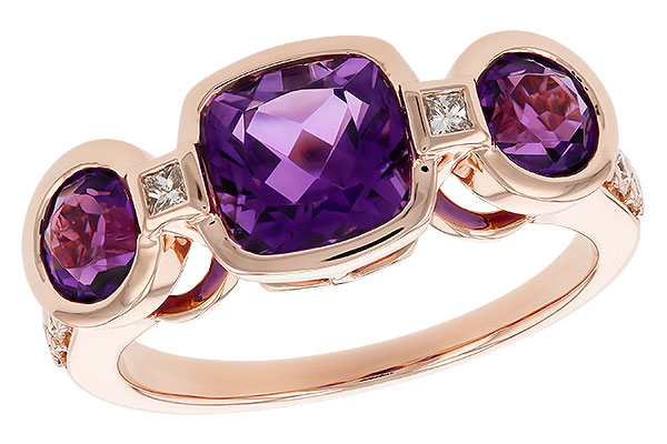 L328-87549: LDS RG 2.25 TW AMETHYST 2.50 TGW (7MM CUSHION)