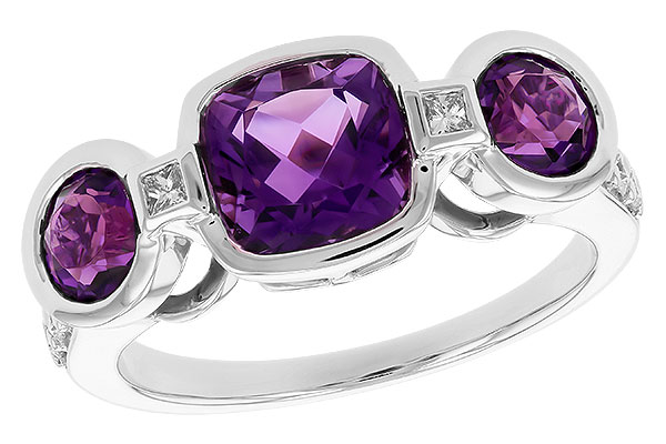 L328-87549: LDS RG 2.25 TW AMETHYST 2.50 TGW (7MM CUSHION)