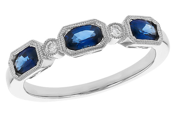 L329-74867: LDS WED RG .72 SAPPHIRE .77 TGW (4x3MM SAPP)