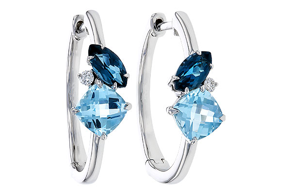 L329-76640: EARRINGS 1.82 TW BLUE TOPAZ 1.86 TGW