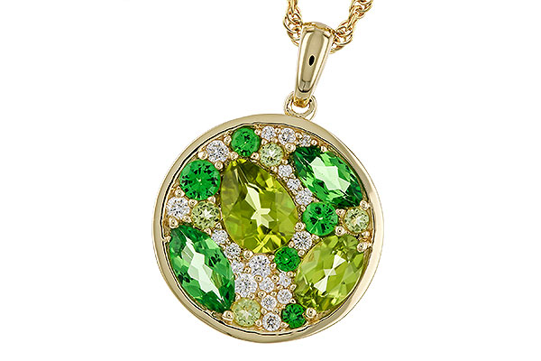L329-76658: NECK 2.20 TW SEMI-PRECIOUS (TSAV, PER) 2.37 TGW