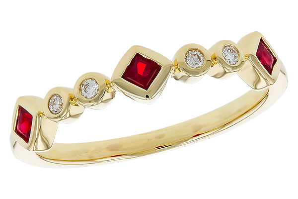 L329-76712: LDS WED RG .22 RUBY .27 TGW