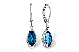 L329-80358: EARR 2.42 TW LONDON BLUE TOPAZ 2.50 TGW (9x5MM MQ)