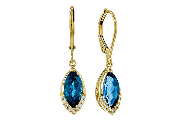 L329-80358: EARR 2.42 TW LONDON BLUE TOPAZ 2.50 TGW (9x5MM MQ)