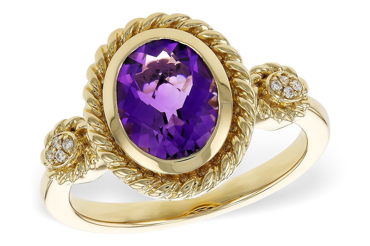 L329-81212: LDS RG 1.38 AMETHYST 1.40 TGW (9x7MM AMY)