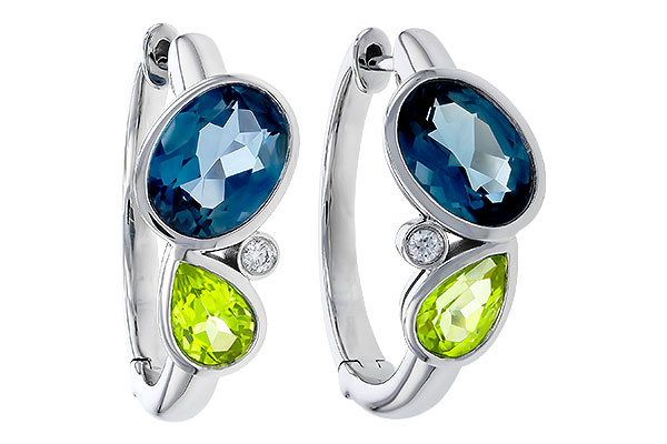L329-81240: EARRINGS 2.97 SEMI-PREC (PER,LBT) 3.00 TGW