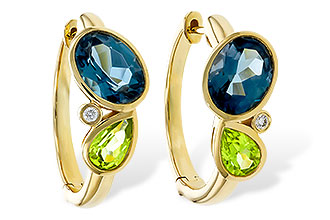 L329-81240: EARRINGS 2.97 SEMI-PREC (PER,LBT) 3.00 TGW