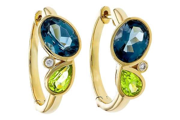 L329-81240: EARRINGS 2.97 SEMI-PREC (PER,LBT) 3.00 TGW