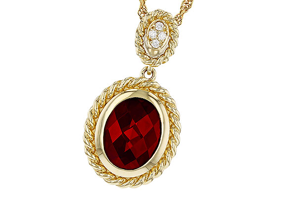 L330-63949: NECKLACE 2.10 GARNET 2.12 TGW (9x7MM GAR)