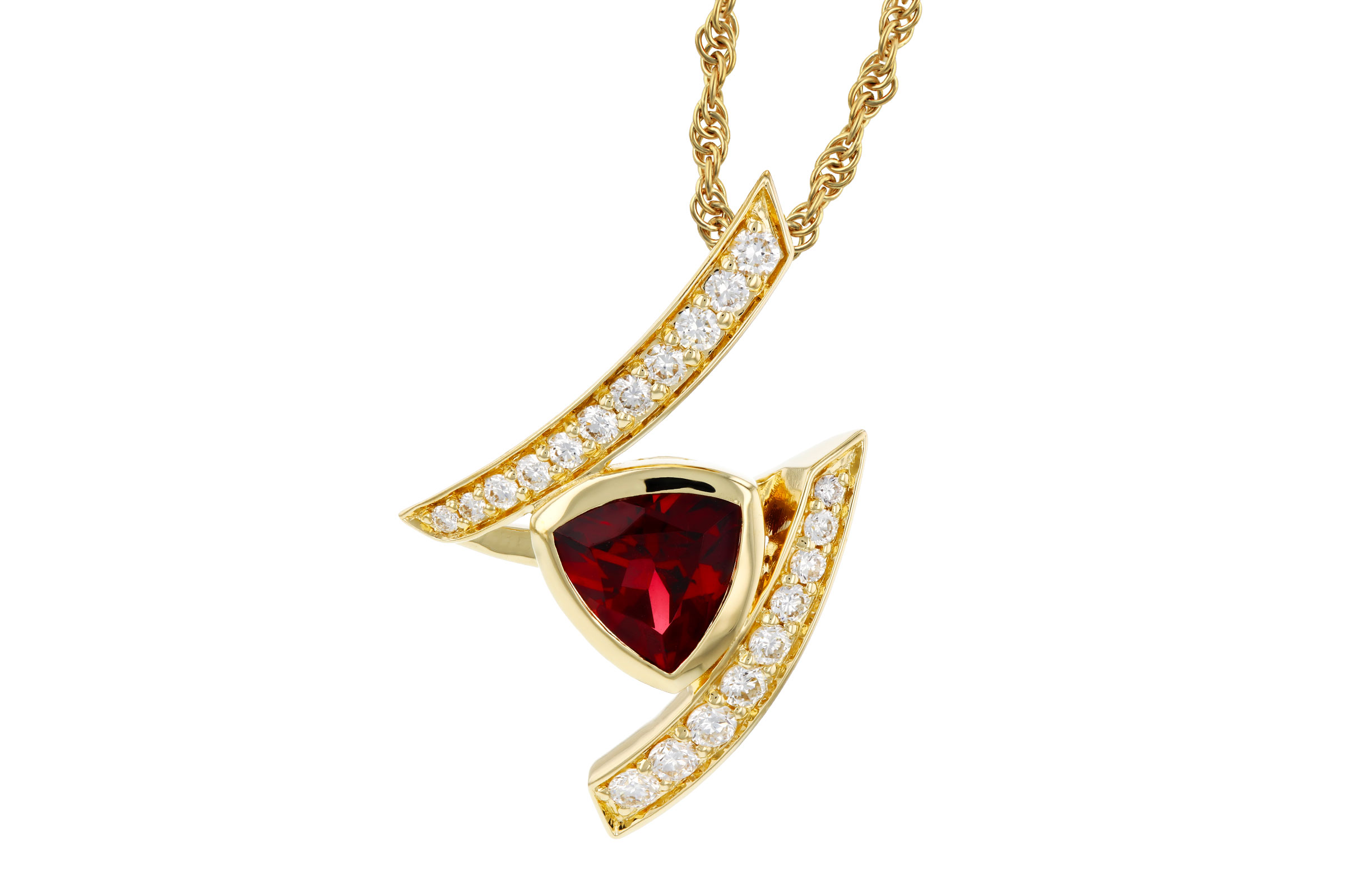 L330-66685: NECKLACE .84 GARNET 1.03 TGW (6MM GAR)